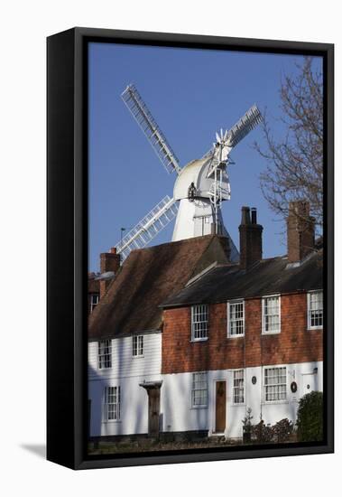 Union Mill and Traditional Kent Houses, Cranbrook, Kent, England, United Kingdom, Europe-Stuart Black-Framed Stretched Canvas