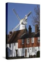 Union Mill and Traditional Kent Houses, Cranbrook, Kent, England, United Kingdom, Europe-Stuart Black-Stretched Canvas