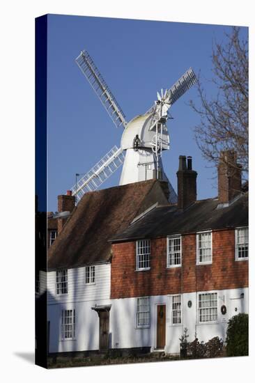 Union Mill and Traditional Kent Houses, Cranbrook, Kent, England, United Kingdom, Europe-Stuart Black-Stretched Canvas