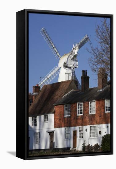 Union Mill and Traditional Kent Houses, Cranbrook, Kent, England, United Kingdom, Europe-Stuart Black-Framed Stretched Canvas