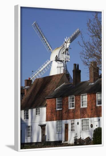 Union Mill and Traditional Kent Houses, Cranbrook, Kent, England, United Kingdom, Europe-Stuart Black-Framed Photographic Print