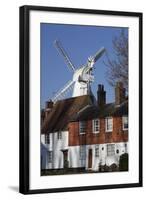 Union Mill and Traditional Kent Houses, Cranbrook, Kent, England, United Kingdom, Europe-Stuart Black-Framed Photographic Print