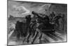 Union Navy Chasing Blockade Runner-null-Mounted Giclee Print