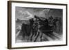 Union Navy Chasing Blockade Runner-null-Framed Giclee Print