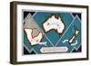 Union of South Africa, Australia, New Zealand, from the Series 'Where Our Exports Go', 1927-William Grimmond-Framed Giclee Print