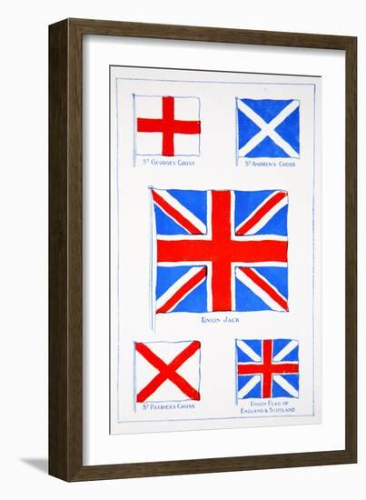 Union of the Flags, Our Island Story Marshall, Pub.Jack Ltd, London, 1905-A.s. Forrest-Framed Giclee Print