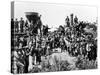 Union Pacific and the Central Pacific Railways at Promontory Point, Omaha, 10th May 1869-null-Stretched Canvas