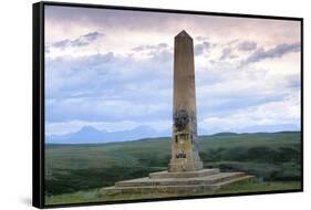 Union Pacific Lewis and Clark Monument, Browning, Montana-Angel Wynn-Framed Stretched Canvas