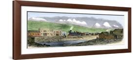 Union Pacific Railroad at Sherman Station, Wyoming Territory, 1869-null-Framed Giclee Print
