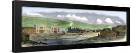 Union Pacific Railroad at Sherman Station, Wyoming Territory, 1869-null-Framed Giclee Print