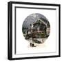 Union Pacific Railroad Depot at Omaha, Nebraska, C 1880-null-Framed Giclee Print