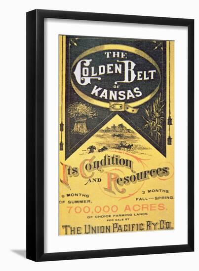 Union Pacific Railroad Poster, c.1880-null-Framed Giclee Print