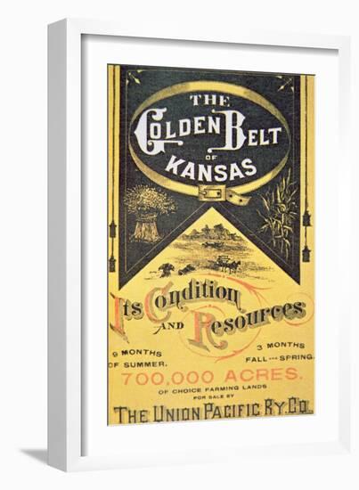 Union Pacific Railroad Poster, c.1880-null-Framed Giclee Print