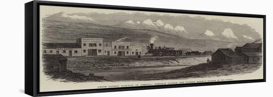 Union Pacific Railway of America, Sherman Station, the Highest Railway Station in the World-null-Framed Stretched Canvas