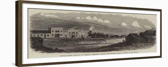 Union Pacific Railway of America, Sherman Station, the Highest Railway Station in the World-null-Framed Giclee Print