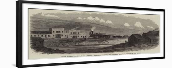 Union Pacific Railway of America, Sherman Station, the Highest Railway Station in the World-null-Framed Giclee Print