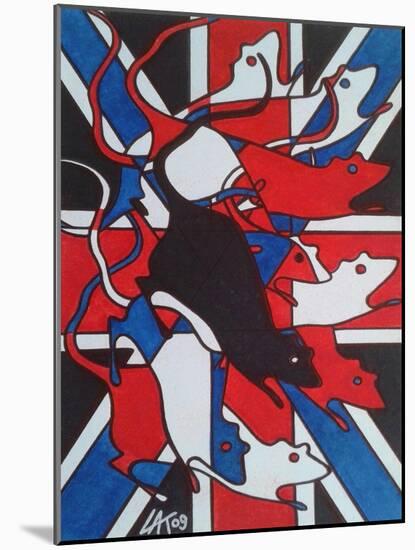 Union Rat-Abstract Graffiti-Mounted Giclee Print