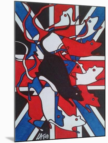 Union Rat-Abstract Graffiti-Mounted Giclee Print