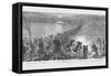 Union Retreat across Edward's Ferry-Frank Leslie-Framed Stretched Canvas