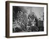 Union Soldier of 31st Pennsylvania Regiment with Family in Camp Slocum, Near Washington D.C., 1862-Mathew Brady-Framed Photographic Print