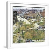 Union Square in Spring, 1896-Frederick Childe Hassam-Framed Giclee Print