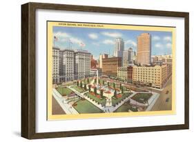 Union Square St. Francis Hotel, San Francisco, California-null-Framed Art Print