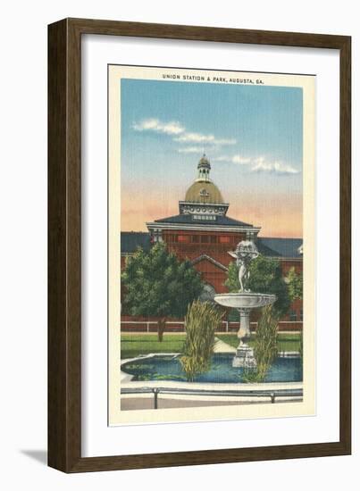 Union Station and Park, Augusta, Georgia-null-Framed Art Print