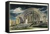 Union Station at Night, Cincinnati, Ohio-null-Framed Stretched Canvas