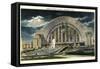 Union Station at Night, Cincinnati, Ohio-null-Framed Stretched Canvas