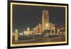 Union Station at Night, Los Angeles, California-null-Framed Art Print