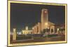 Union Station at Night, Los Angeles, California-null-Mounted Art Print