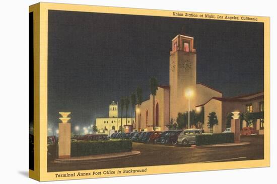 Union Station at Night, Los Angeles, California-null-Stretched Canvas