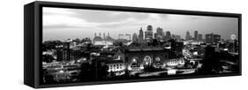 Union Station at Sunset with City Skyline in Background, Kansas City, Missouri, USA-null-Framed Stretched Canvas