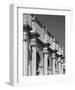 Union Station facade and sentinels, Washington, D.C. - B&W-Carol Highsmith-Framed Art Print