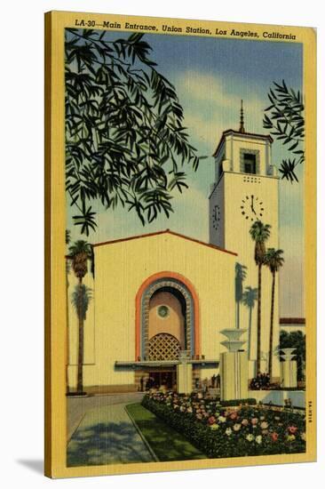 Union Station, Main Entrance, Los Angeles, California, C.1939-50-null-Stretched Canvas