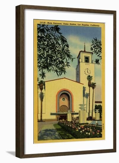 Union Station, Main Entrance, Los Angeles, California, C.1939-50-null-Framed Giclee Print