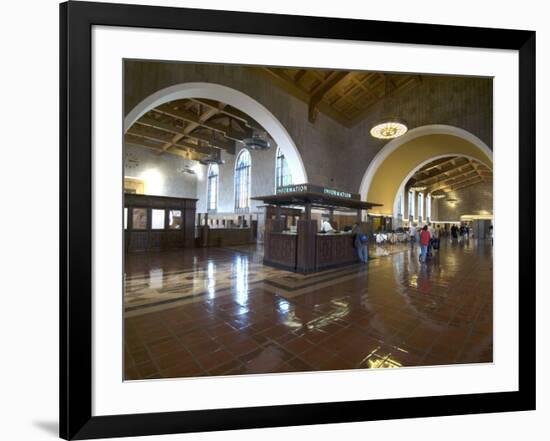 Union Station, Railroad Terminus, Downtown, Los Angeles, California, USA-Ethel Davies-Framed Photographic Print