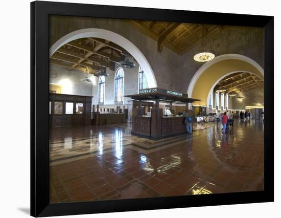 Union Station, Railroad Terminus, Downtown, Los Angeles, California, USA-Ethel Davies-Framed Photographic Print