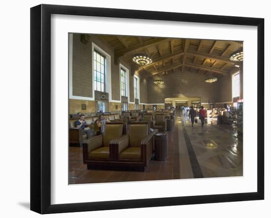 Union Station, Railroad Terminus, Downtown, Los Angeles, California, USA-Ethel Davies-Framed Photographic Print