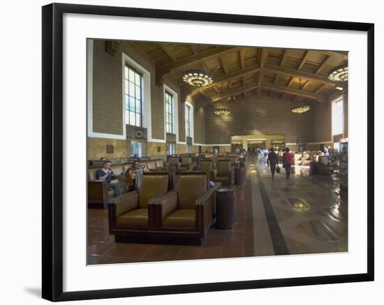 Union Station, Railroad Terminus, Downtown, Los Angeles, California, USA-Ethel Davies-Framed Photographic Print