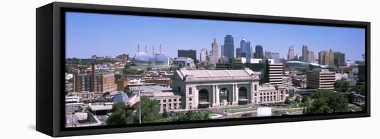 Union Station with City Skyline in Background, Kansas City, Missouri, USA 2012-null-Framed Stretched Canvas