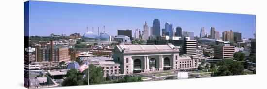 Union Station with City Skyline in Background, Kansas City, Missouri, USA 2012-null-Stretched Canvas