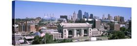 Union Station with City Skyline in Background, Kansas City, Missouri, USA 2012-null-Stretched Canvas