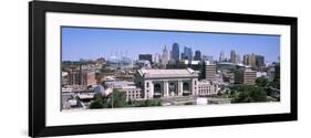 Union Station with City Skyline in Background, Kansas City, Missouri, USA 2012-null-Framed Photographic Print