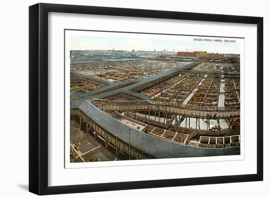 Union Stockyards, Chicago, Illinois-null-Framed Art Print