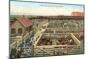 Union Stockyards, Portland-null-Mounted Art Print