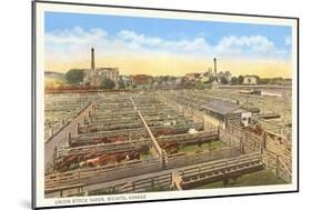 Union Stockyards, Wichita, Kansas-null-Mounted Art Print