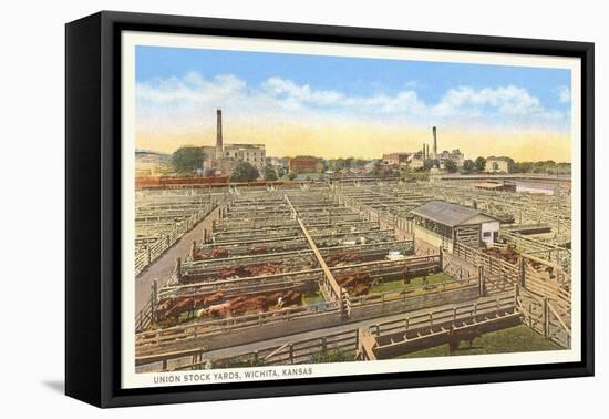 Union Stockyards, Wichita, Kansas-null-Framed Stretched Canvas