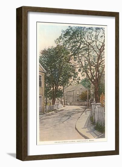 Union Street Curve, Nantucket, Massachusetts-null-Framed Art Print