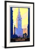Union Terminal Cleveland, New York Central-Leslie Ragan-Framed Giclee Print
